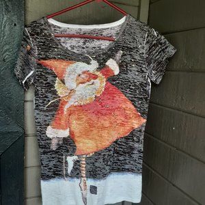 Masha D'yans Skating Santa Claus shirt Size M